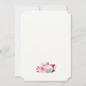 ダリアかわいらしス秋の結婚式招待状 招待状 (裏面)