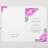 ダリアかわいらしス結婚式 プログラム (正面/裏面)