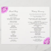 ダリアかわいらしス結婚式 プログラム (裏面)