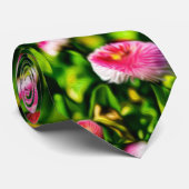 ダリアかわいらしパターン ネクタイ (ロール)