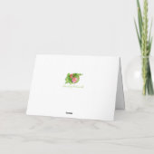 ダリアかわいらしブーケハッピーバースデー カード (裏面)