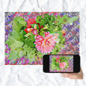 ダリアかわいらし開花ブーケマザーズデイカード