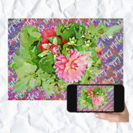 ダリアかわいらし開花ブーケマザーズデイカード