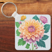 ダリアかわいらし キーホルダー (正面)