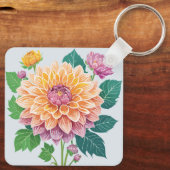 ダリアかわいらし キーホルダー (裏面)