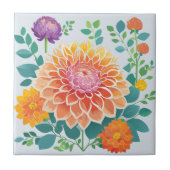 ダリアかわいらし タイル (正面)