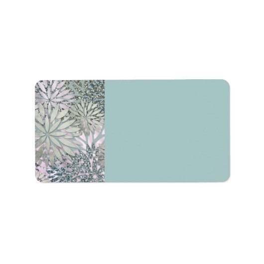 ダリアきらめくフラワーズ差出人住所ラベル ラベル (正面)