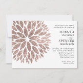 ダリアきらめく |ブラックと赤面ピンク結婚ズ 招待状 (正面)