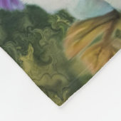 ダリアとデイジーフラワーガーデンフローラ フリースブランケット (角)