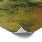 ダリアとデイジーフラワーガーデンフローラ ポスター (角)