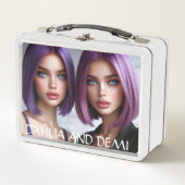 ダリアとデミ メタルランチボックス (正面)