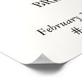 ダリアとバラのブライダルシャワーのウェルカムサイン ポスター (角)