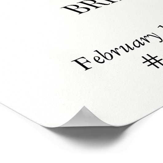 ダリアとローズのブライダルシャワーのウェルカムサイン ポスター (角)