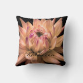 ダリアのコロナの花の名前をカスタムする クッション (裏面)