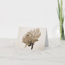 ダリアのセピア色のプリント カード