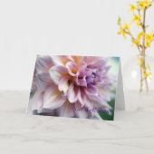 ダリアのデザインの井戸をすぐに得て下さい カード (黄色い花)