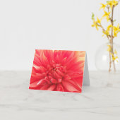 ダリアのメッセージカード カード (黄色い花)