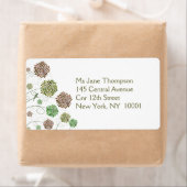 ダリアの庭園の結婚式の住所名前のラベル ラベル (インサイチュ)