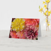 ダリアの挨拶状 カード (黄色い花)