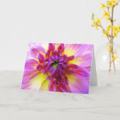 ダリアの空白のな挨拶状 カード (黄色い花)