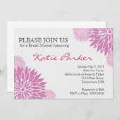 ダリアの紫色の花 招待状 (正面/裏面)