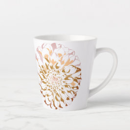 ダリアの花のカップ カフェラテマグ