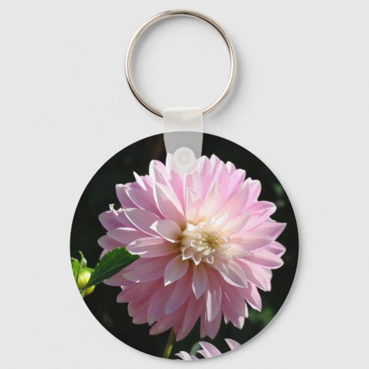 ダリアの花のキーチェーン 花の自然 キーホルダー (正面)