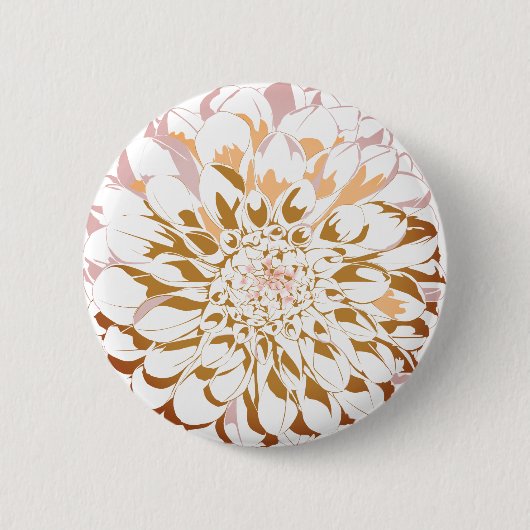 ダリアの花のボタン 缶バッジ (正面)