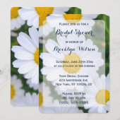 ダリアの花の付いたラウンドフラワーブライダルシャワー招待状 招待状 (正面/裏面)