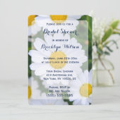 ダリアの花の付いたラウンドフラワーブライダルシャワー招待状 招待状 (スタンド正面)