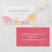 ダリアの花の名刺 名刺 (正面/裏面)