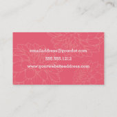 ダリアの花の名刺 名刺 (裏面)