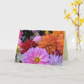 ダリアの花びらの母の日 カード (黄色い花)