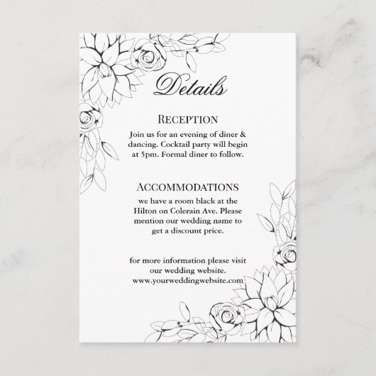 ダリアの花輪の封入カード エンクロージャーカード (正面)