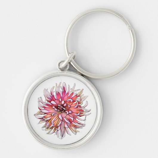 ダリアの花 キーホルダー (正面)