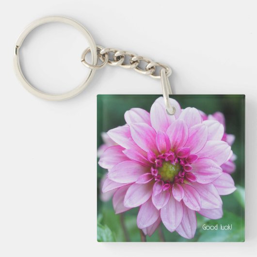 ダリアの花 キーホルダー (正面)