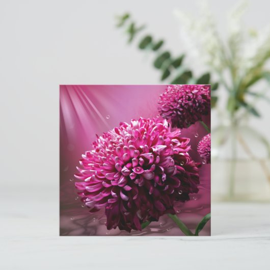 ダリアの花 ノートカード (スタンド正面)