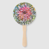 ダリアの花 ハンドファン (裏面)