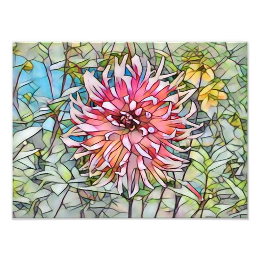 ダリアの花 フォトプリント            (正面)