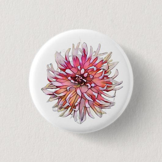 ダリアの花 缶バッジ (正面)