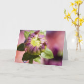 ダリアの芽の挨拶状 カード (黄色い花)