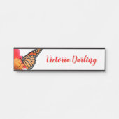 ダリアの蝶机のぶら下がったなドアの壁の名札 サインプレート (正面)