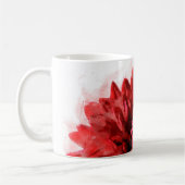ダリアはっきりしたウォーターカラークリムゾン コーヒーマグカップ (左)