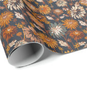 ダリアはっきりしたキクのパタ中国のーン ラッピングペーパー (ロールコーナー)