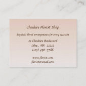 ダリアエレガントフラワーフローリスト 名刺 (裏面)