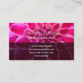 ダリアエレガント咲き灰色の長方形モノグラム 名刺 (裏面)