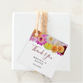 ダリアエレガント花模様サンキュー フェイバータグ