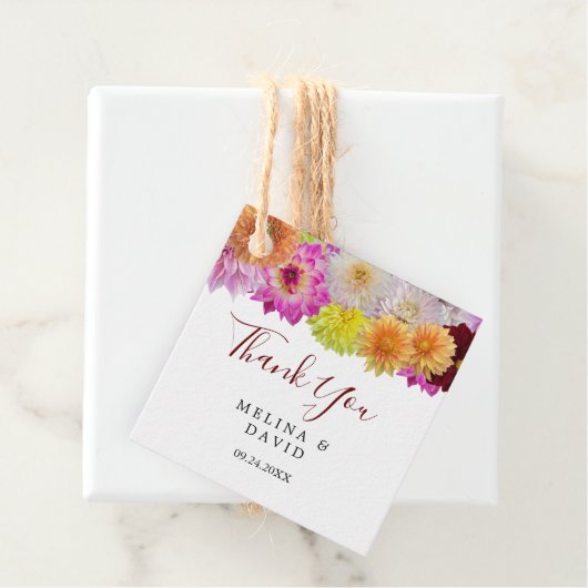 ダリアエレガント花模様サンキュー フェイバータグ (インサイチュ)