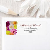 ダリアエレガント花模様住所 シール (インサイチュ)