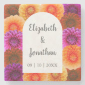 ダリアオータム結婚フローラ ストーンコースター (正面)